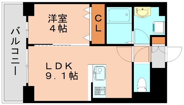 原町駅 徒歩1分 9階の物件間取画像